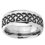8mm Celtic Knot Love Mirror Dome Tungsten Carbide Engagement Ring