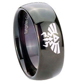 10mm Zelda Skyward Sword Dome Black Tungsten Carbide Custom Mens Ring