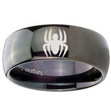 10mm Spiderman Dome Black Tungsten Carbide Men's Wedding Ring