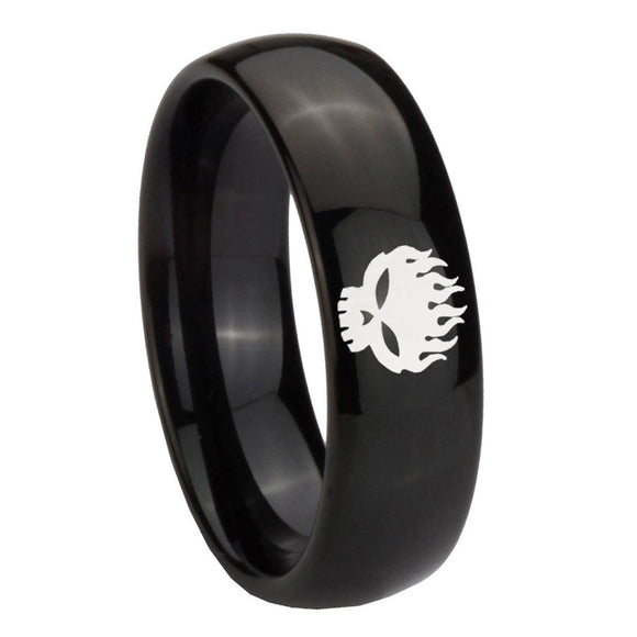 10mm Offspring Dome Black Tungsten Carbide Anniversary Ring