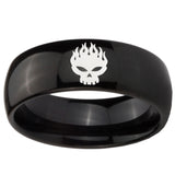 10mm Offspring Dome Black Tungsten Carbide Anniversary Ring