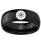 10mm Magic The Gathering Dome Black Tungsten Carbide Men's Band Ring