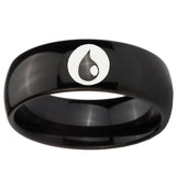 10mm Magic Gathering Dome Black Tungsten Carbide Men's Engagement Band