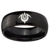 10mm Naga Dome Black Tungsten Carbide Men's Engagement Ring