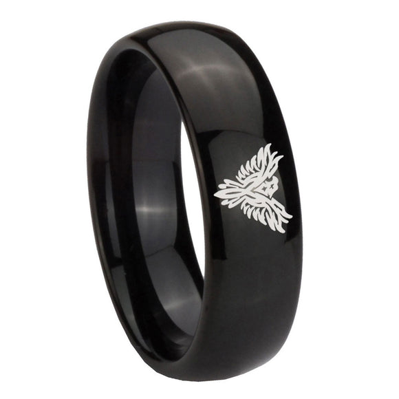 10mm Phoenix Dome Black Tungsten Carbide Men's Engagement Ring