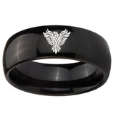 10mm Phoenix Dome Black Tungsten Carbide Men's Engagement Ring