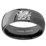 10mm Dragon Dome Black Tungsten Carbide Men's Engagement Ring