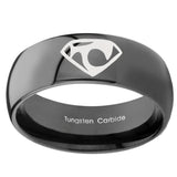 10mm House of Van Dome Black Tungsten Carbide Wedding Band Mens