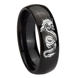 10mm Dragon Dome Black Tungsten Carbide Wedding Bands Ring