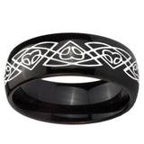 10mm Celtic Braided Dome Black Tungsten Carbide Mens Anniversary Ring