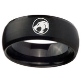 10mm Thundercat Dome Brush Black Tungsten Carbide Men's Ring