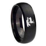 10mm Deer Hunting Dome Brush Black Tungsten Carbide Wedding Band Ring