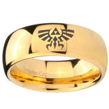 10mm Zelda Skyward Sword Dome Gold Tungsten Carbide Men's Ring