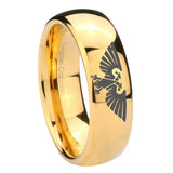 10mm Aquila Dome Gold Tungsten Carbide Mens Engagement Band