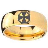 10mm Resident Evil Dome Gold Tungsten Carbide Engagement Ring