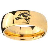 10mm Wolf Dome Gold Tungsten Carbide Men's Engagement Band