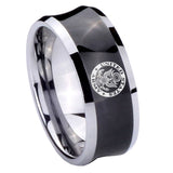 10mm U.S. Army Concave Black Tungsten Carbide Men's Engagement Band