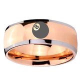 8mm 8 Ball Dome Rose Gold Tungsten Carbide Men's Engagement Ring