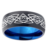 10mm Celtic Braided Dome Tungsten Carbide Blue Engagement Ring