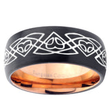 10mm Celtic Braided Dome Tungsten Rose Gold Custom Ring for Men